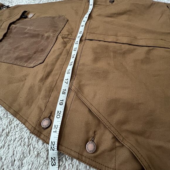Dickies Mens Waxed Canvas Double Front Bib Overalls Large Brown Duck NWT - Picture 14 of 16